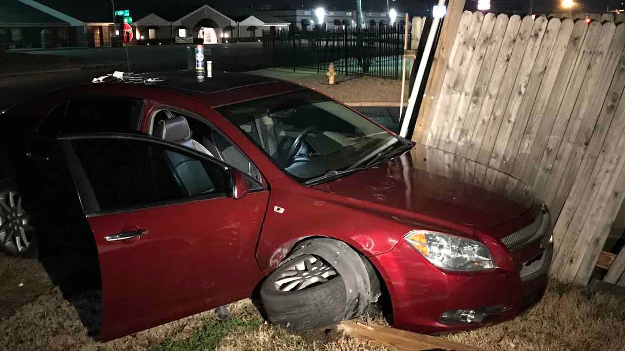 Man Accused Of Public Drunkenness Arrested After Car Hits Fence