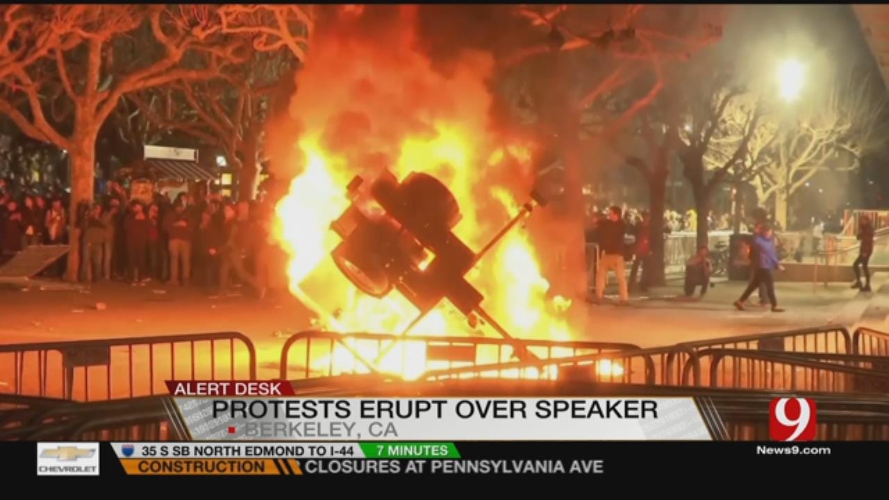 Breitbart Editor's Berkeley Talk Nixed Amid Violent Protest