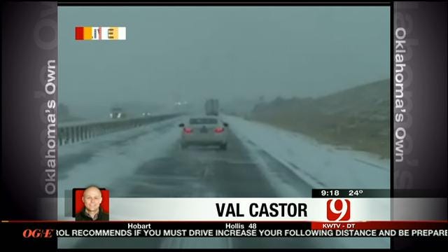 News 9 Storm Tracker Val Castor Tracks Snow Near Weatherford