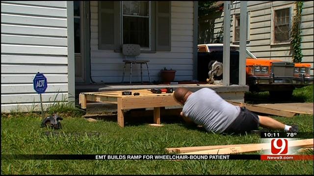 OKC EMSA Paramedic Builds Wheelchair Ramp For Former Patient