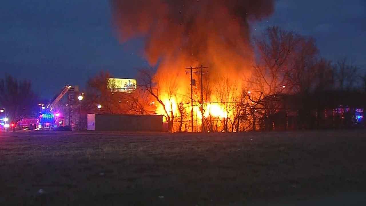 Crews Battle Commercial Fire At Old 'Horn Seed' Building In NW OKC
