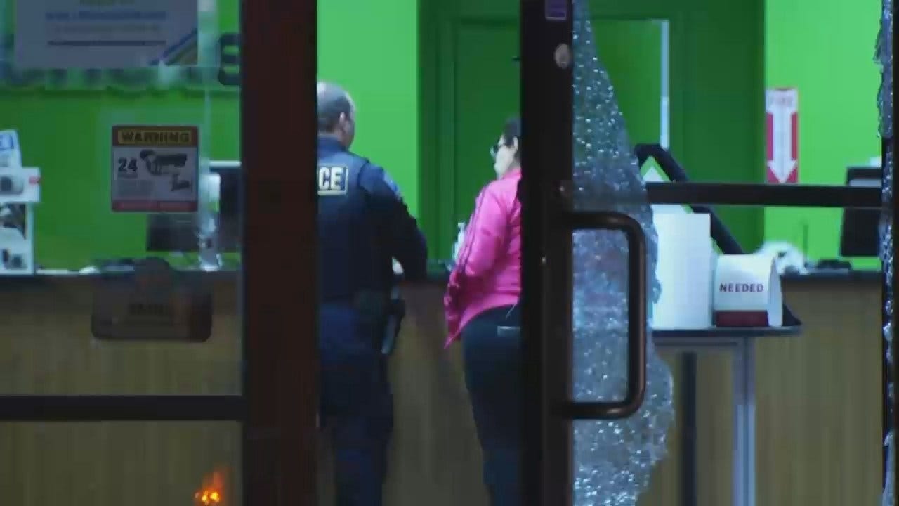 WEB EXTRA: Video From Scene Of Tulsa Cell Phone Store Burglary