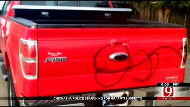 Chickasha Police Looking For Graffiti Vandals