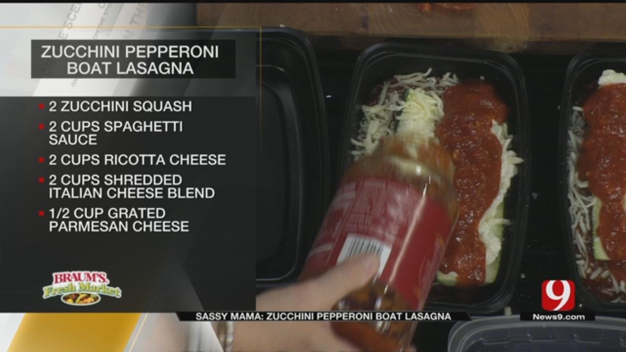 Zucchini Pepperoni Boat Lasagna