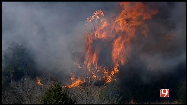 Crews Battle Several Wildfires In SE OKC
