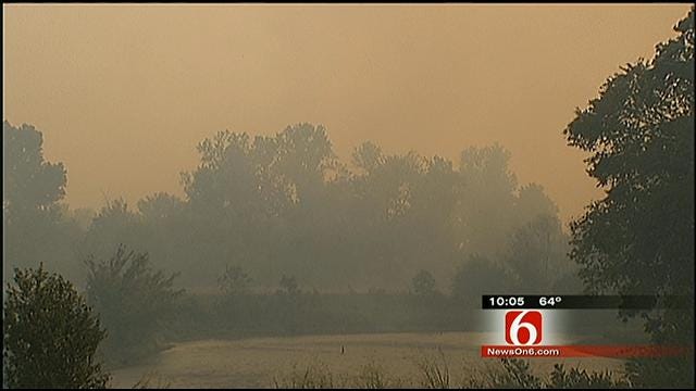 Firefighters Fight Brush Fire Fueled By High Winds Near Sperry