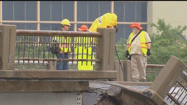 City Officials Talk Repairs Following May Ave. Bridge Collapse Onto NW Expressway