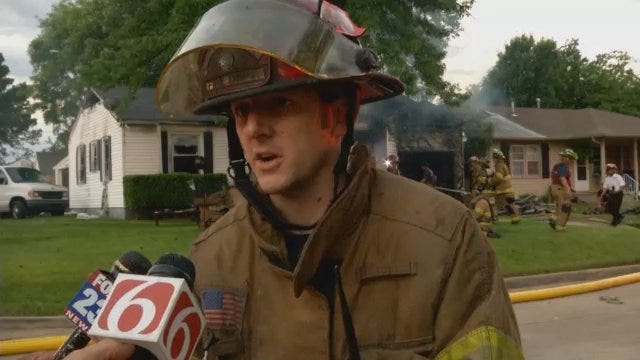 WEB EXTRA: Tulsa Fire Captain Rickey Powell Talks About House Fire