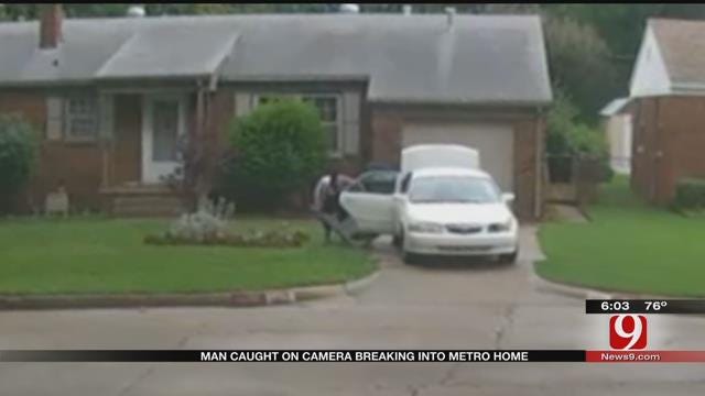 Police Look For Man Caught On Camera Breaking Into Metro Home