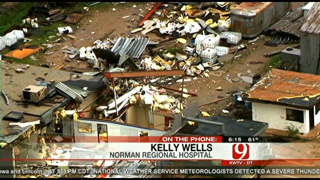 Aerial Views From SKYNews 9 Of Norman Storm Damage