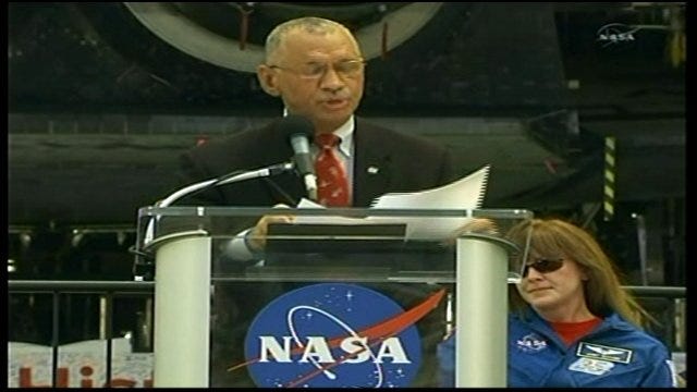 WEB EXTRA: NASA Director Charles Bolden Makes Shuttle Announcement