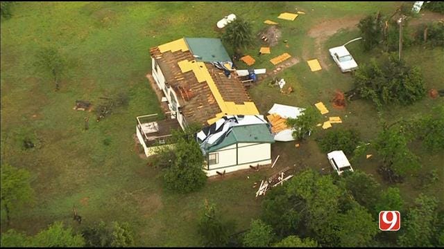 WEB EXTRA: Bob Mills SkyNews 9 HD Flies Over Storm Damage In Davenport