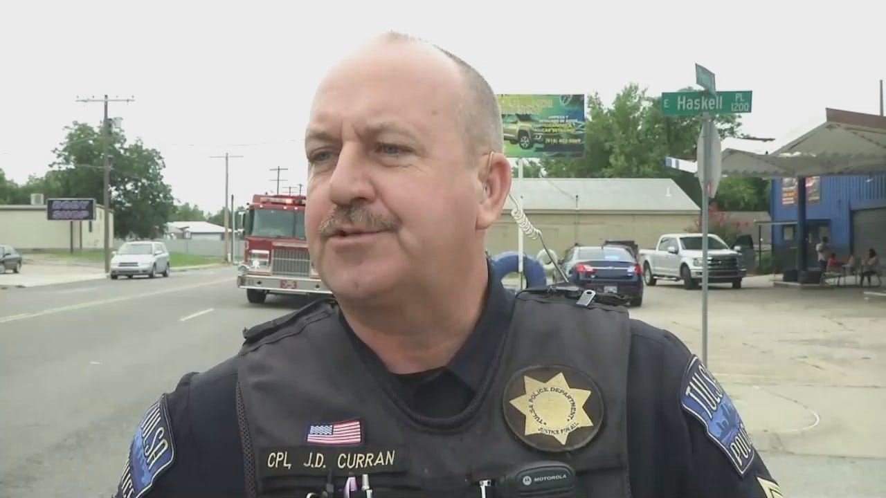 WEB EXTRA: Tulsa Police Cpl. JD Currant Talks About Crash