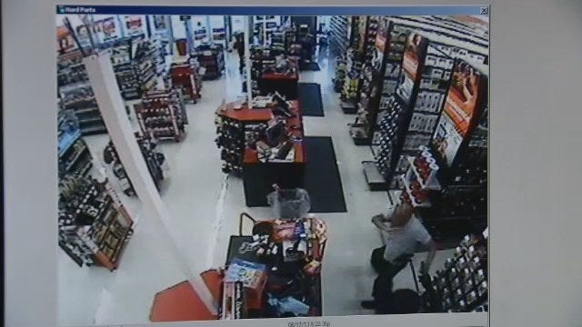 WEB EXTRA: Surveillance Video From Auto Zone Robbery