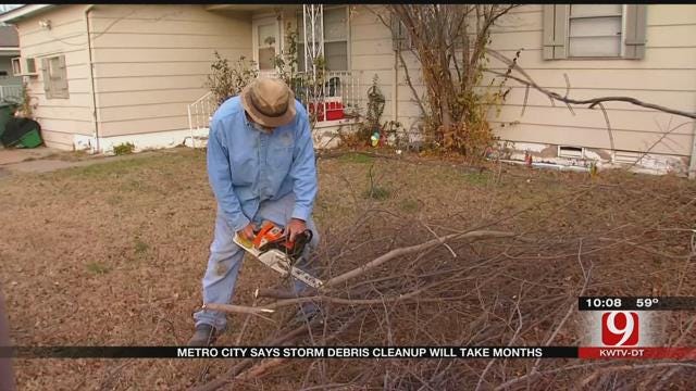 City Of Edmond Says Ice Storm Debris Cleanup Will Take Months