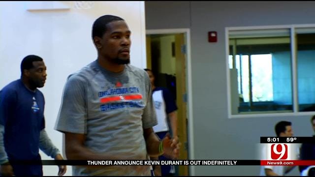 Kevin Durant 'Removed From Basketball Activities, Out Indefinitely'