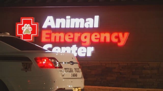 WEB EXTRA: Police Say Argument At Tulsa Emergency Vet Leads To Woman's Injury