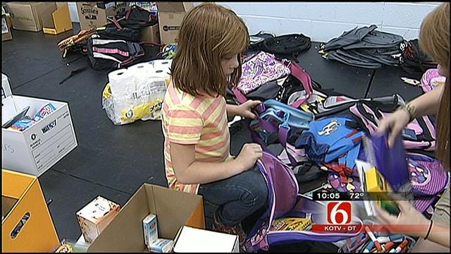Mannford Students Receive School Supplies Donated From All Over Green Country