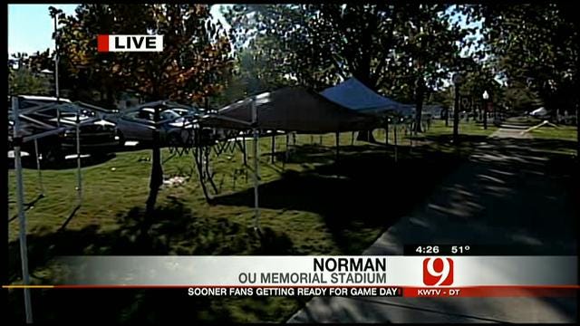 Fans Getting Ready For OU, Notre Dame Game