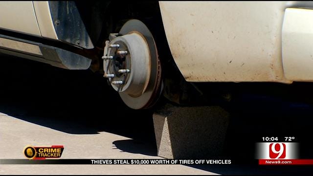 Thieves Still $10K Worth Of Tires, Rims Off Of Vehicles In Moore