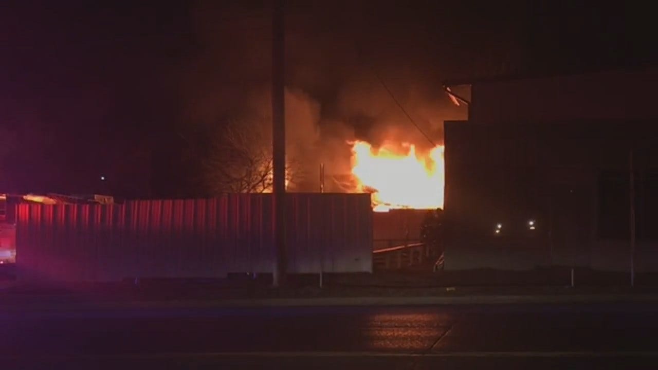 WATCH: Fire Consumes Building Near Admiral And Yale