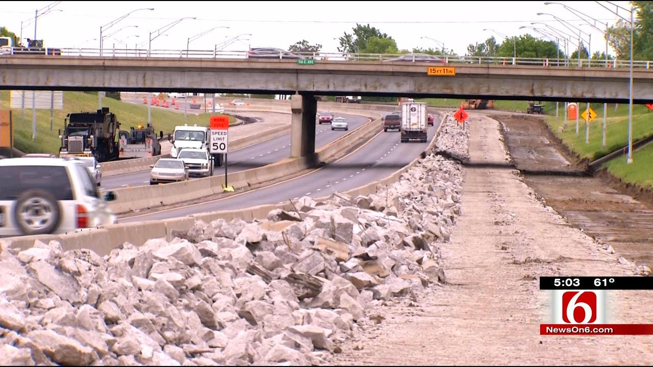 I-244 In Tulsa Being Rebuilt From Dirt Up