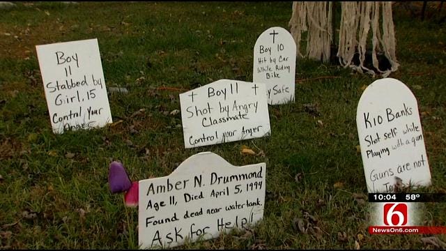 Tulsan's Halloween Decorations Carry Meaningful Message
