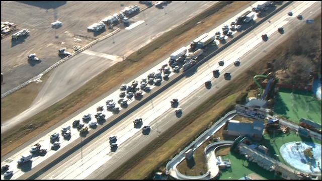 WEB EXTRA: I-40 Traffic Backed Up After Two-Vehicle Accident