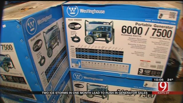 Ice Storms In One Month Lead To Rush In Generator Sales