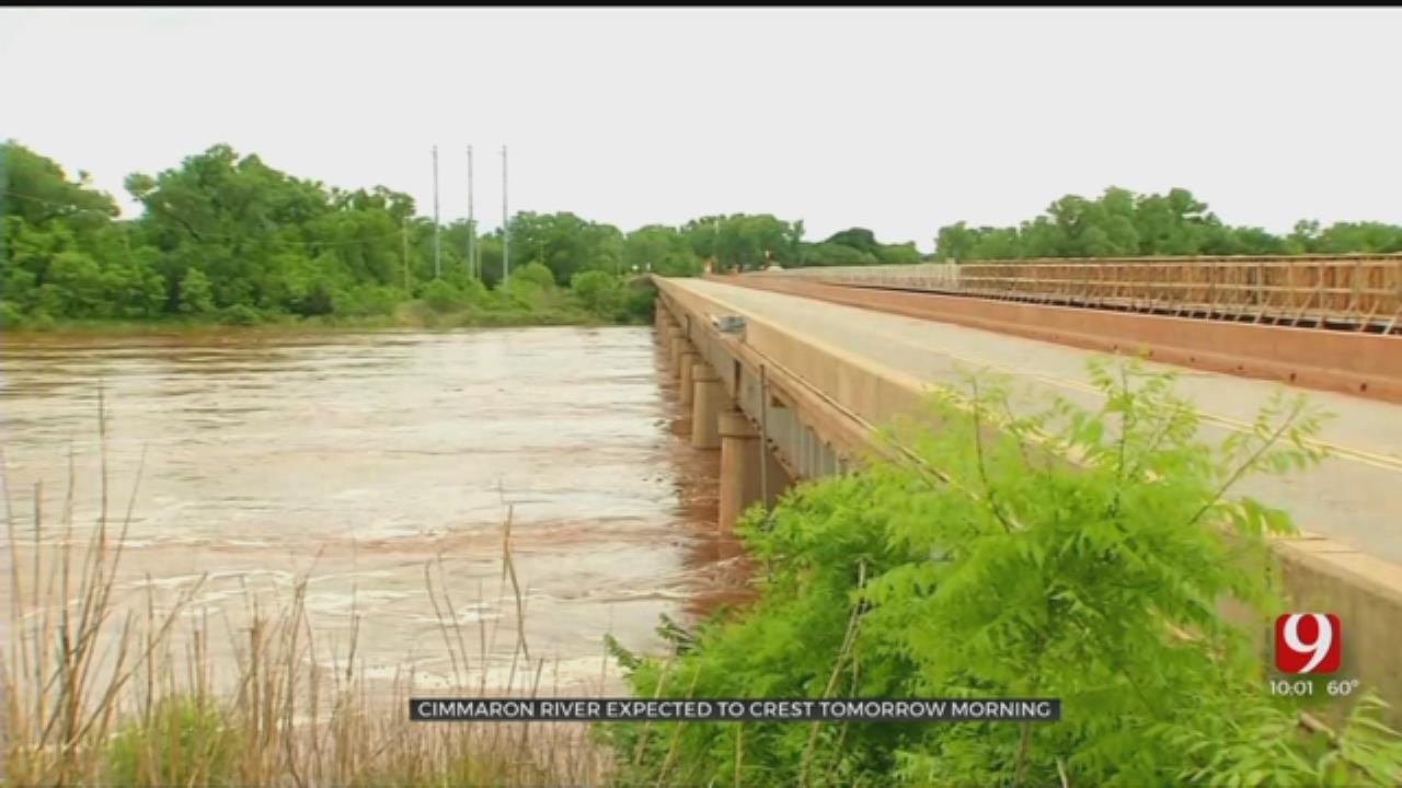 Cimmaron River Expected To Crest After Severe Storm Hits Logan County