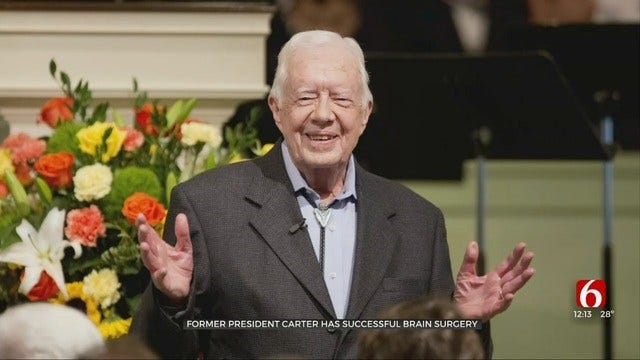 Former President Jimmy Carter Recovering After Surgery To Relieve Pressure On His Brain