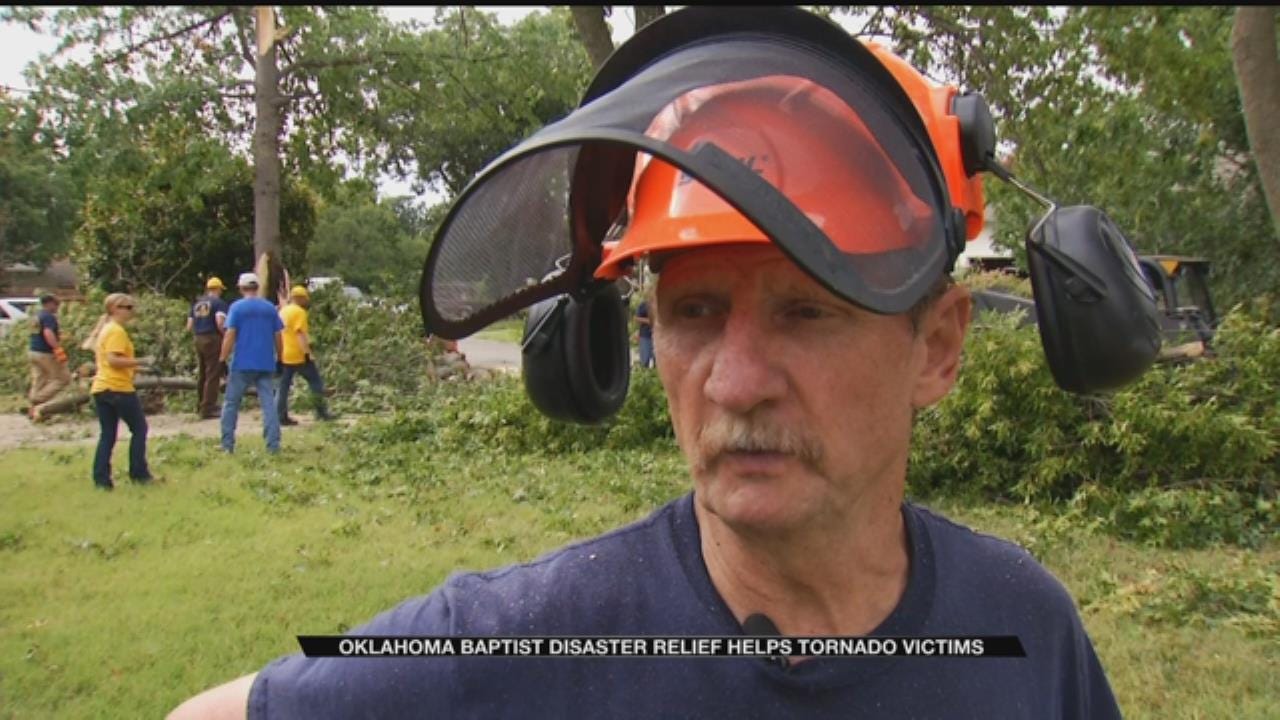 Religious Group Helps Clean Up Devastating Storm Damage In Tulsa