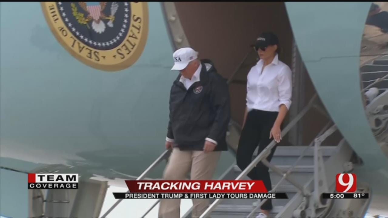 Pres. Trump Visits South Texas, Tours Harvey Damage