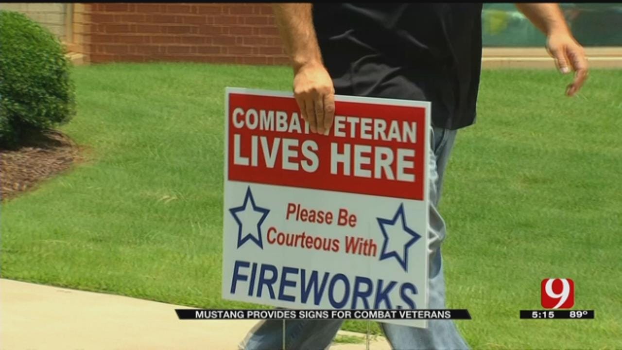 Mustang Provides Signs For Combat Veterans Who Struggle With Fireworks