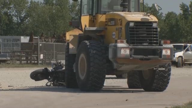 WEB EXTRA: Motorcyclist Dies In Collision With Front-End Loader