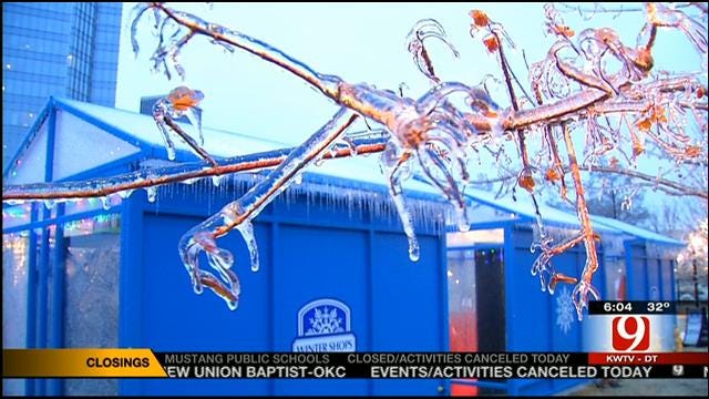 Icy Conditions Cause Power Outages Around Oklahoma