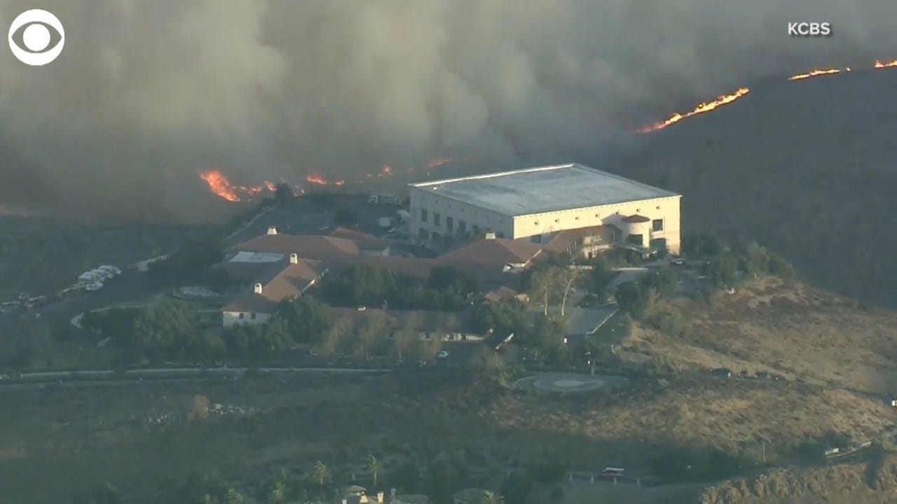 WATCH: Wildfires Threaten Ronald Reagan Presidential Library In Simi Valley, California