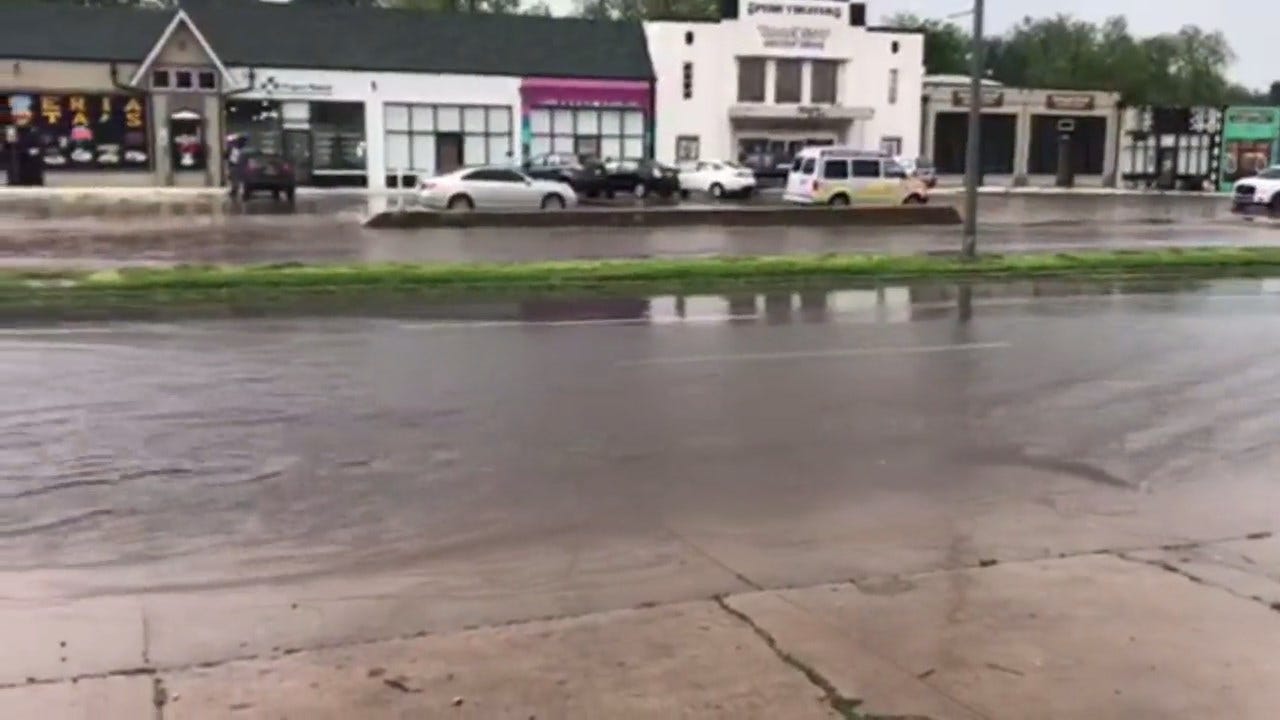 WATCH: Heavy Rains Flood NW 12th Street, Penn In OKC