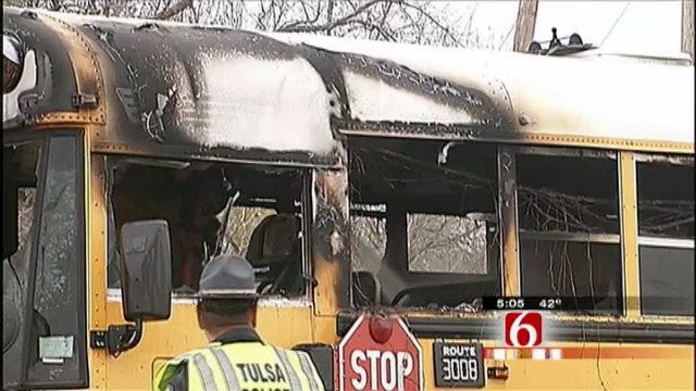 Driver Gets All Students Safely Off Burning Tulsa School Bus