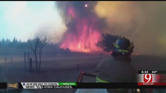 Video Shows Agra Firefighter's View Of Grass Fire