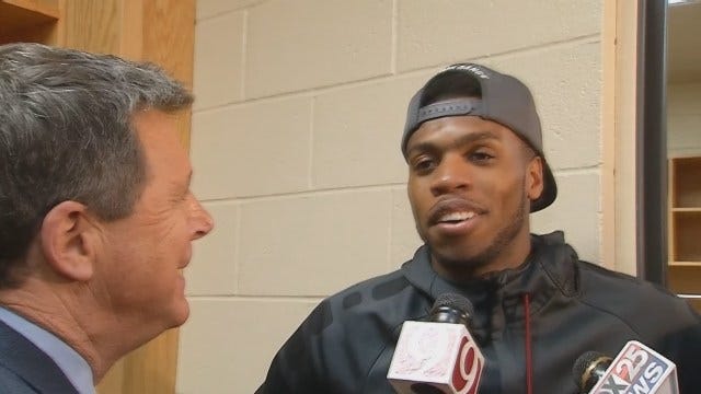 Buddy Hield Talks With Reporters After Spectacular Second Half Performance Against VCU