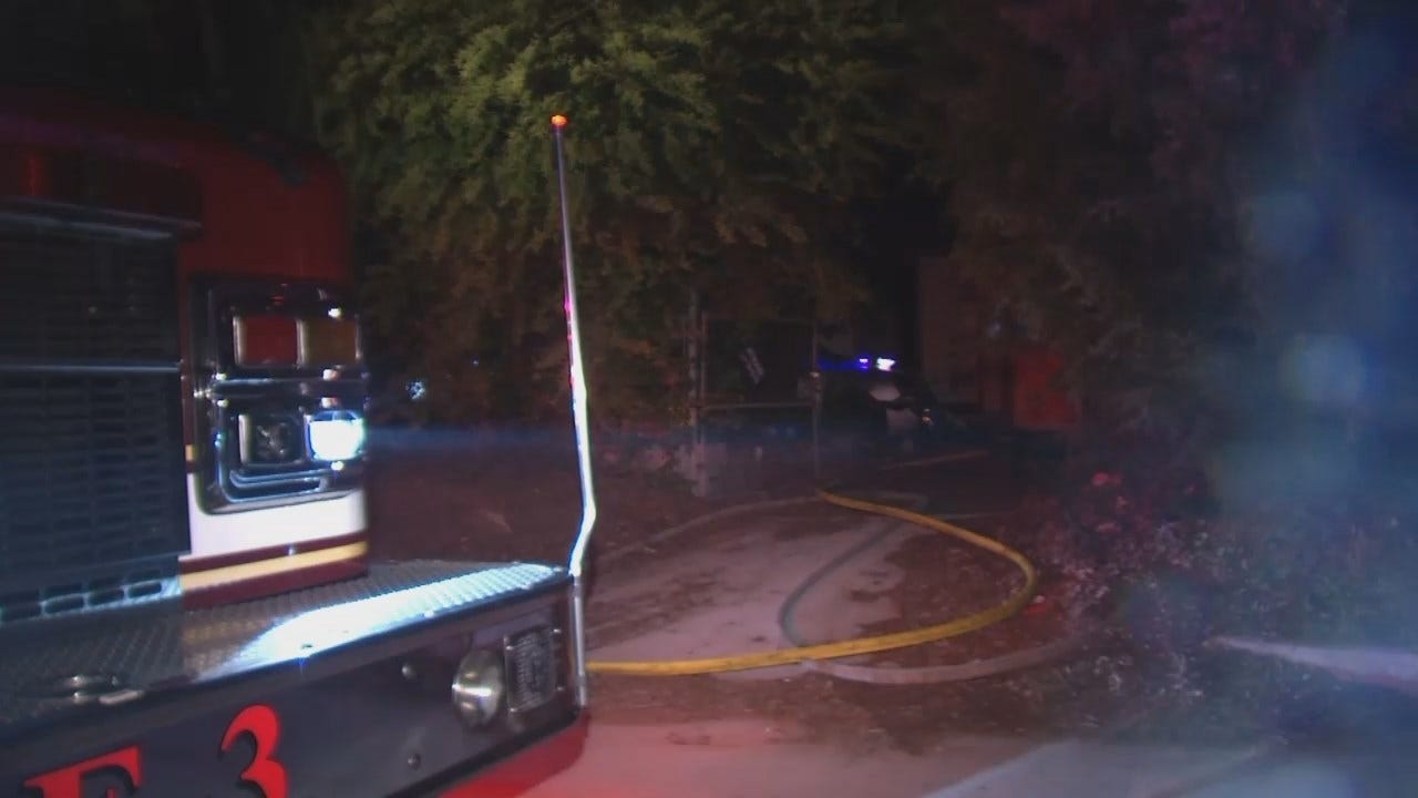 WEB EXTRA: Video From Scene Of Vacant Tulsa House Fire
