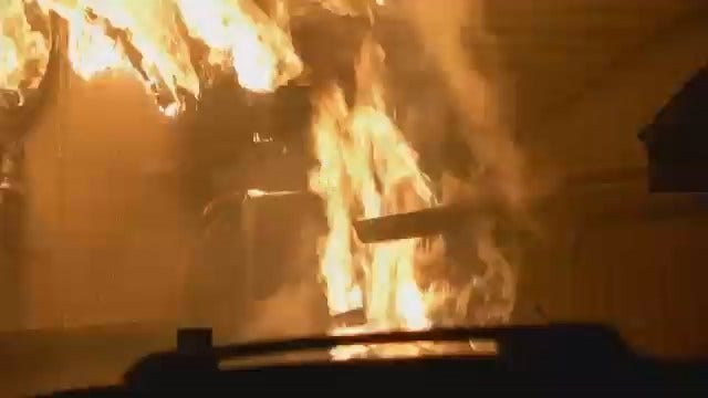 WEB EXTRA: Smoldering Charcoal Causes Tulsa House Fire