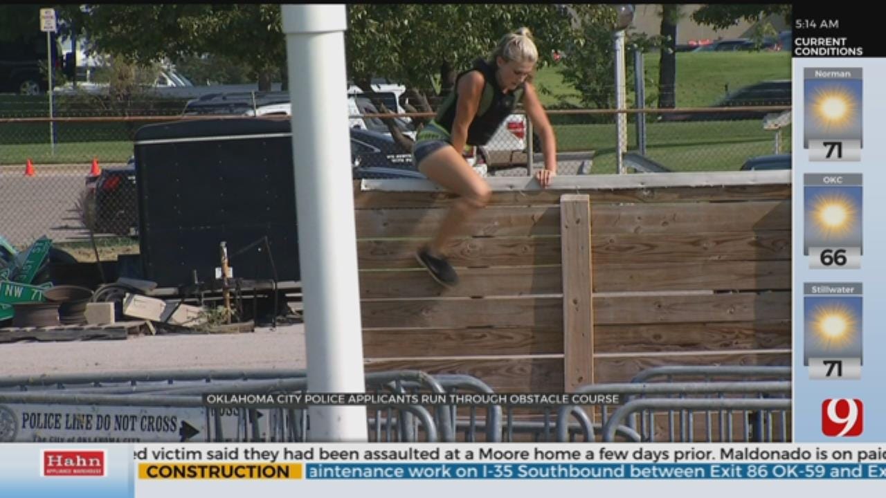News 9's Ashley Holden Runs OCPD Applicant Obstacle Course