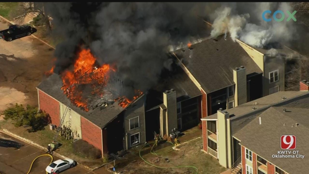 WATCH: Firefighters Battle Apartment Fire In NW OKC