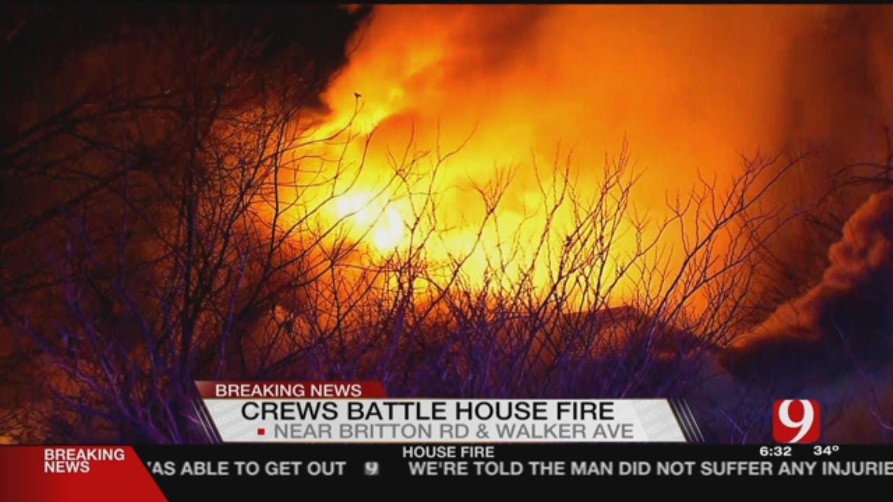 Crews Battle NW OKC House Fire
