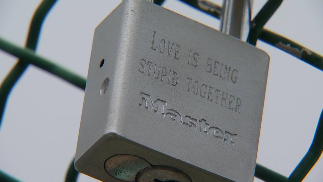 'Love Locks' On Display On Route 66 Bridge