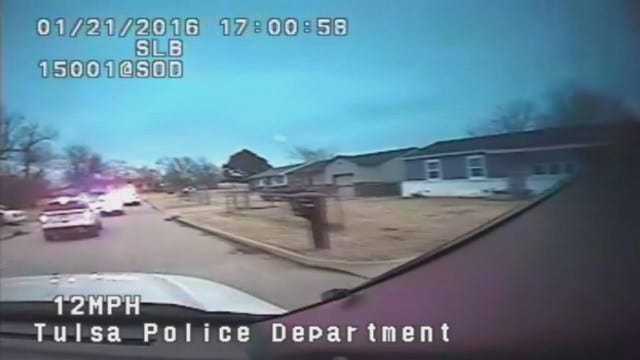 WEB EXTRA: Dashcam Footage Of Chase With Tulsa Shooting Suspect