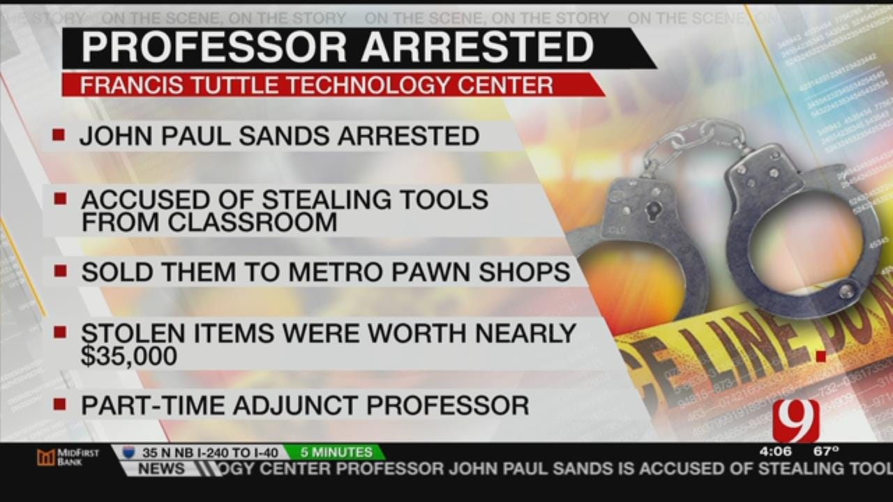 OKC Man Arrested For Stealing, Pawning Tools Stolen From Tech Center