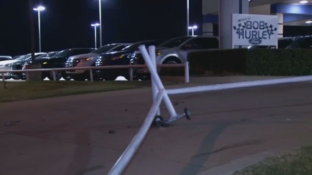 WEB EXTRA: Video From Scene Of Tulsa Auto Dealership Car Thefts